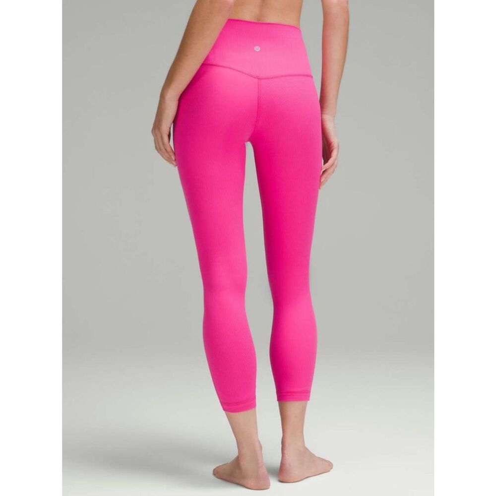Lululemon Align Ribbed High-Rise Cropped Leggings 25” - Sonic Pink - Size 4